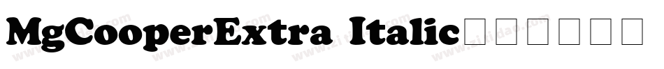 MgCooperExtra Italic字体转换